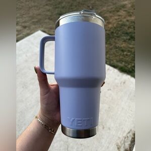 Lavender YETI Rambler cup with handle
